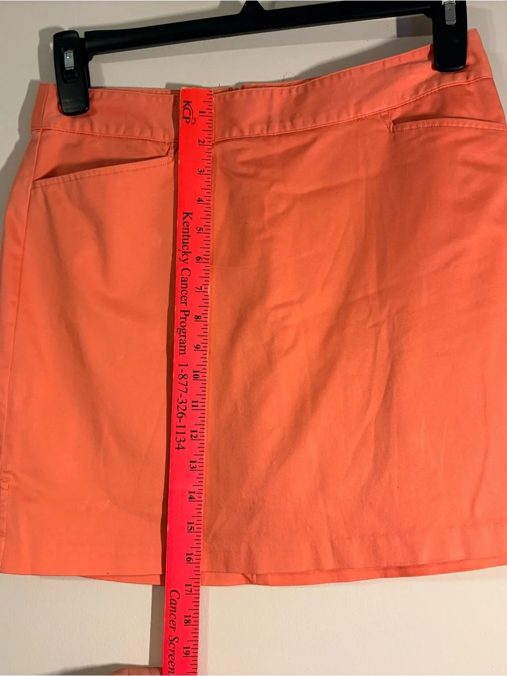 Lady Hagen Coral-Orange Mini Skirt